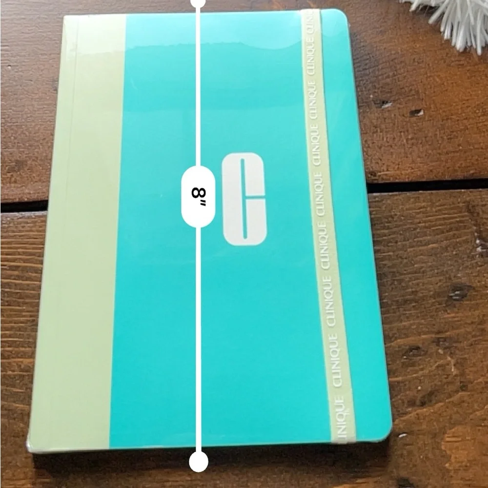 Clinique Teal & Mint Elastic-Band Notebook